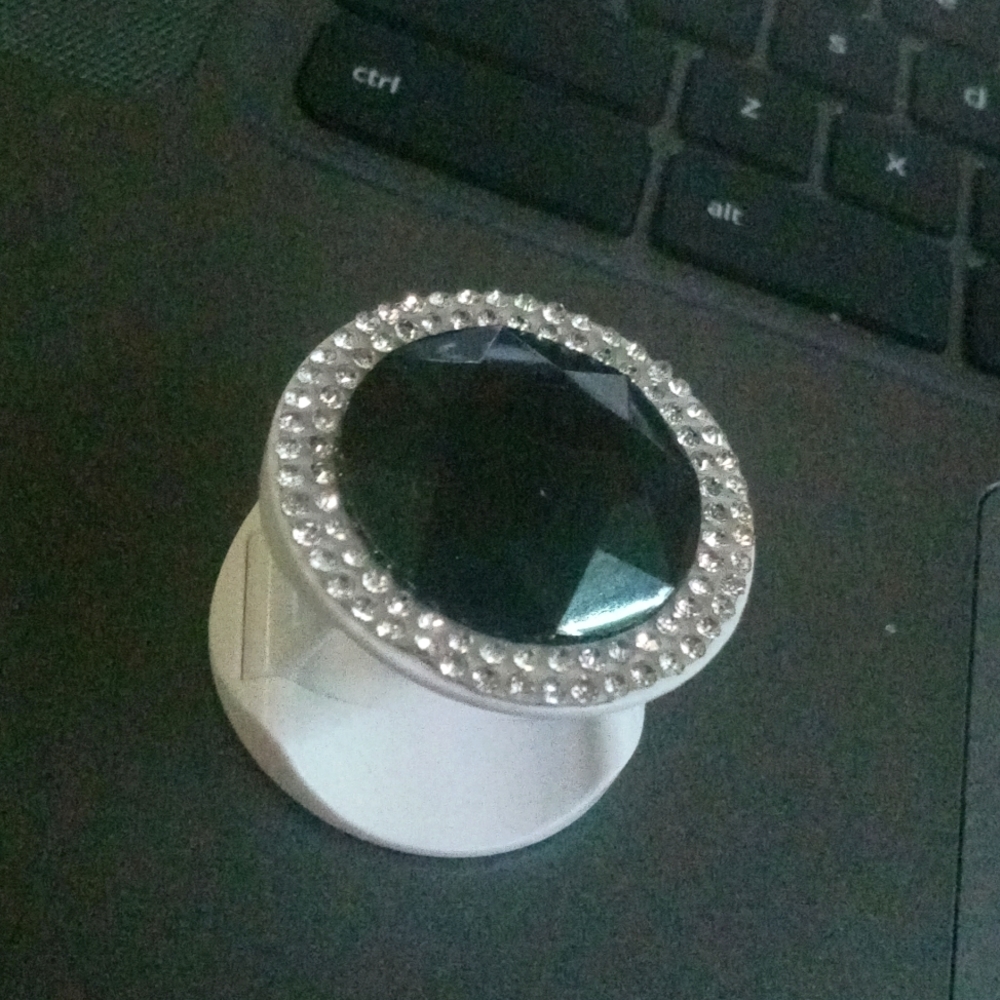 Black Rhinestone decor phone holder
